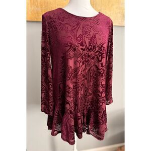 Altar’d State Velvet Tunic Top/Short Dress, size S